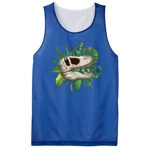 Tropical TRex Dinosaur Skull Mesh Reversible Basketball Jersey Tank