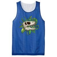 Tropical TRex Dinosaur Skull Mesh Reversible Basketball Jersey Tank