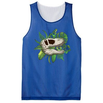 Tropical TRex Dinosaur Skull Mesh Reversible Basketball Jersey Tank