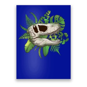 Tropical TRex Dinosaur Skull Poster