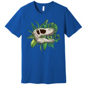 Tropical TRex Dinosaur Skull Premium T-Shirt