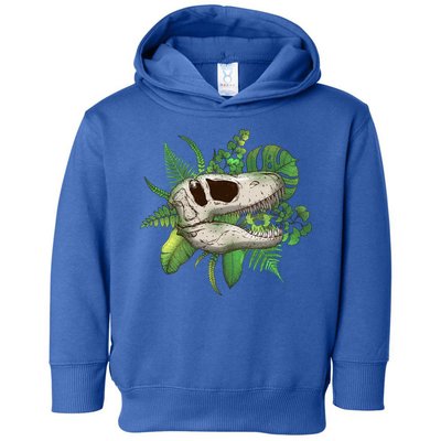 Tropical TRex Dinosaur Skull Toddler Hoodie