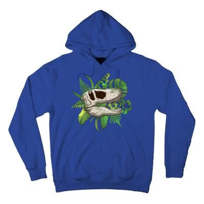 Tropical TRex Dinosaur Skull Tall Hoodie