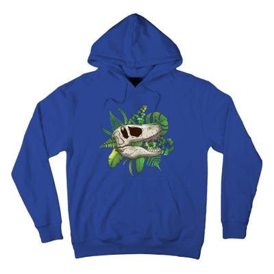 Tropical TRex Dinosaur Skull Tall Hoodie