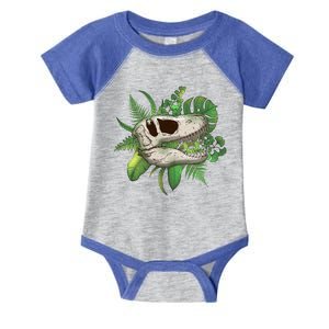 Tropical TRex Dinosaur Skull Infant Baby Jersey Bodysuit