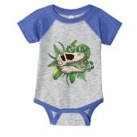 Tropical TRex Dinosaur Skull Infant Baby Jersey Bodysuit