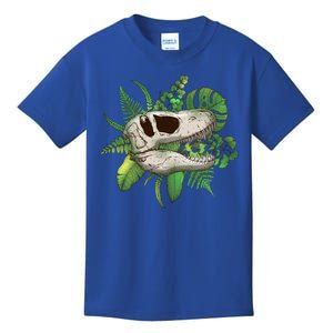 Tropical TRex Dinosaur Skull Kids T-Shirt