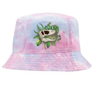 Tropical TRex Dinosaur Skull Tie-Dyed Bucket Hat