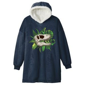 Tropical TRex Dinosaur Skull Hooded Wearable Blanket