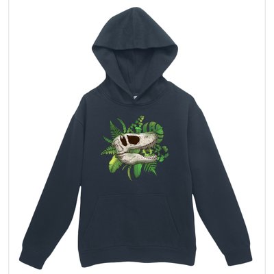 Tropical TRex Dinosaur Skull Urban Pullover Hoodie