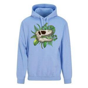 Tropical TRex Dinosaur Skull Unisex Surf Hoodie