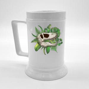 Tropical TRex Dinosaur Skull Beer Stein