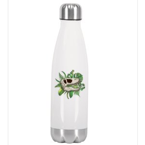 Tropical TRex Dinosaur Skull Stainless Steel Insulated Water Bottle