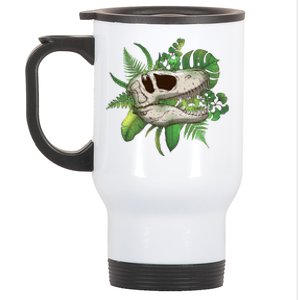 Tropical TRex Dinosaur Skull Stainless Steel Travel Mug