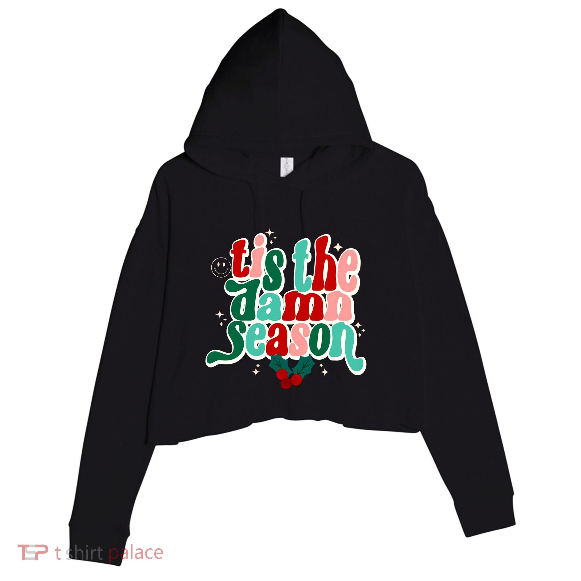 Tis The Damn Season Evermore Christmas Taylor Lover Xmas Crop Fleece Hoodie