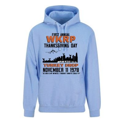 Thanksgiving Turkey Drop Wkrp Unisex Surf Hoodie