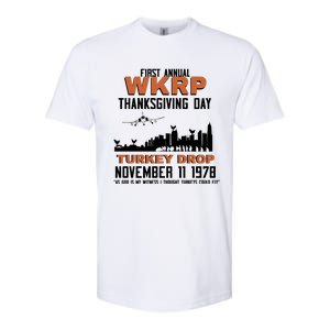 Thanksgiving Turkey Drop Wkrp Softstyle CVC T-Shirt