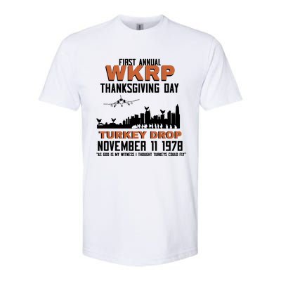 Thanksgiving Turkey Drop Wkrp Softstyle® CVC T-Shirt