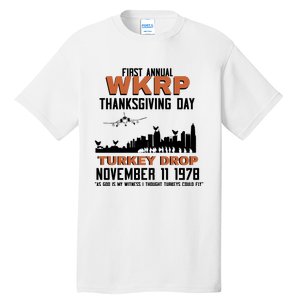 Thanksgiving Turkey Drop Wkrp Tall T-Shirt