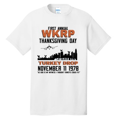 Thanksgiving Turkey Drop Wkrp Tall T-Shirt