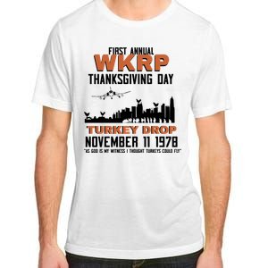 Thanksgiving Turkey Drop Wkrp Adult ChromaSoft Performance T-Shirt