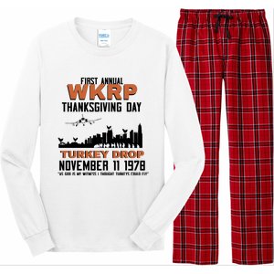 Thanksgiving Turkey Drop Wkrp Long Sleeve Pajama Set