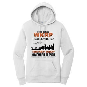 Thanksgiving Turkey Drop Wkrp Women's Pullover Hoodie