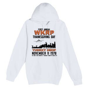 Thanksgiving Turkey Drop Wkrp Premium Pullover Hoodie