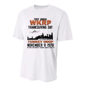 Thanksgiving Turkey Drop Wkrp Performance Sprint T-Shirt