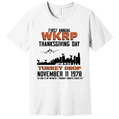 Thanksgiving Turkey Drop Wkrp Premium T-Shirt