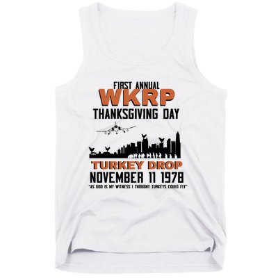 Thanksgiving Turkey Drop Wkrp Tank Top