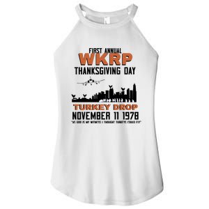 Thanksgiving Turkey Drop Wkrp Women's Perfect Tri Rocker Tank