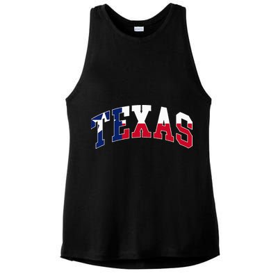 Texas Throwback Design Flag Of Texas Classic Ladies PosiCharge Tri-Blend Wicking Tank