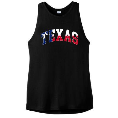 Texas Throwback Design Flag Of Texas Classic Ladies PosiCharge Tri-Blend Wicking Tank