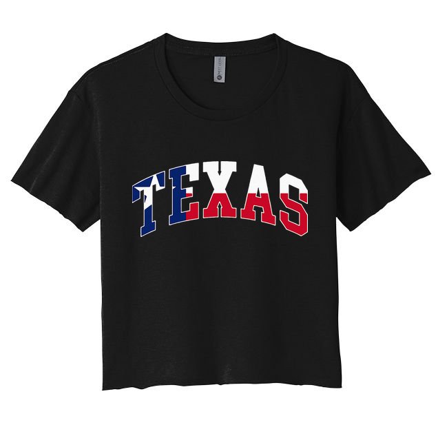 Texas Throwback Design Flag Of Texas Classic Crop Top