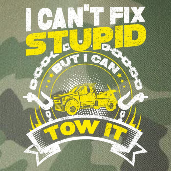 Tow Truck Driver Wrecker I CanT Fix Stupid But I Can Tow It Legacy Tie Dye Trucker Hat