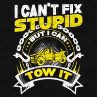 Tow Truck Driver Wrecker I CanT Fix Stupid But I Can Tow It Ladies PosiCharge Tri-Blend Wicking Tank