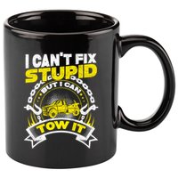 Tow Truck Driver Wrecker I CanT Fix Stupid But I Can Tow It 11oz C Handle Ceramic Mug