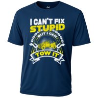 Tow Truck Driver Wrecker I CanT Fix Stupid But I Can Tow It Performance Shirt