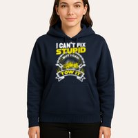 Tow Truck Driver Wrecker I CanT Fix Stupid But I Can Tow It Hoodie