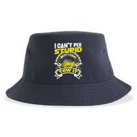 Tow Truck Driver Wrecker I CanT Fix Stupid But I Can Tow It Sustainable Bucket Hat