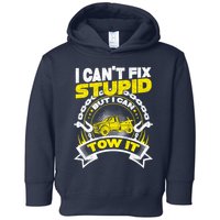 Tow Truck Driver Wrecker I CanT Fix Stupid But I Can Tow It Toddler Hoodie