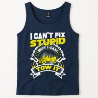 Tow Truck Driver Wrecker I CanT Fix Stupid But I Can Tow It Tank Top