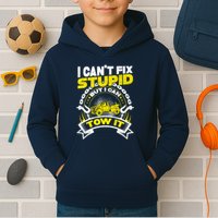 Tow Truck Driver Wrecker I CanT Fix Stupid But I Can Tow It Kids Hoodie