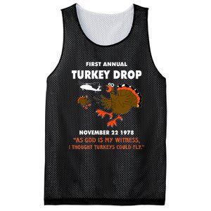 Thanksgiving Turkey Drop As God Is My Witness Turkeys Fly Mesh Reversible Basketball Jersey Tank