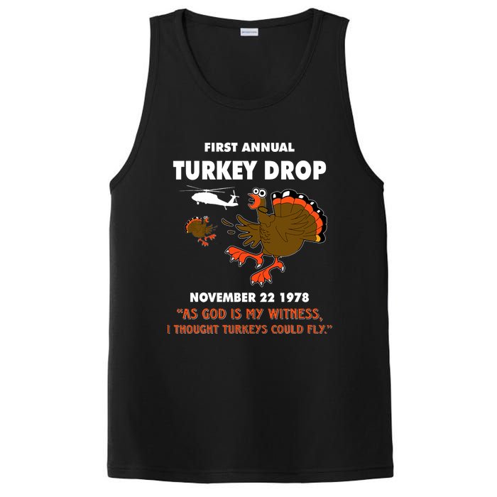 Thanksgiving Turkey Drop As God Is My Witness Turkeys Fly PosiCharge Competitor Tank