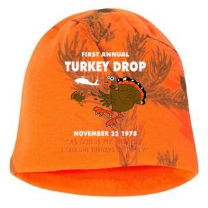 Thanksgiving Turkey Drop As God Is My Witness Turkeys Fly Kati - Camo Knit Beanie