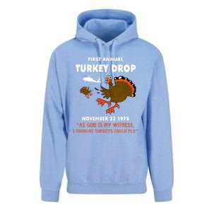 Thanksgiving Turkey Drop As God Is My Witness Turkeys Fly Unisex Surf Hoodie