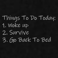 Things To Do Today Wake Up Survive Go Back To Bed Ladies PosiCharge Tri-Blend Wicking Tank