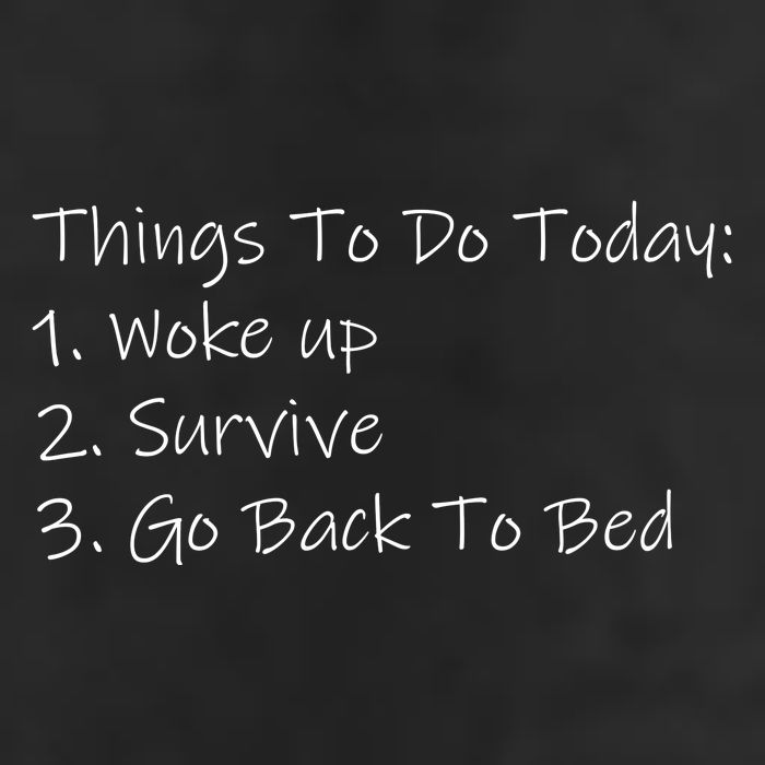Things To Do Today Wake Up Survive Go Back To Bed Garment-Dyed Fleece Hoodie